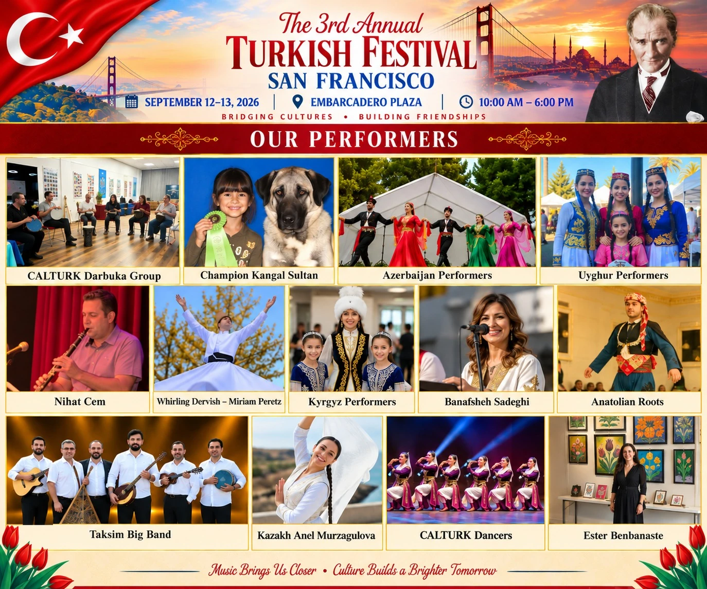 Performers appearing at the 3rd San Francisco Turkish Festival